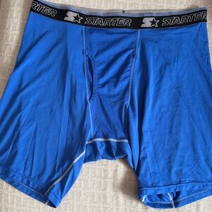 STARTER Royal Blue Performance Boxer Briefs with Logo Waistband, XL